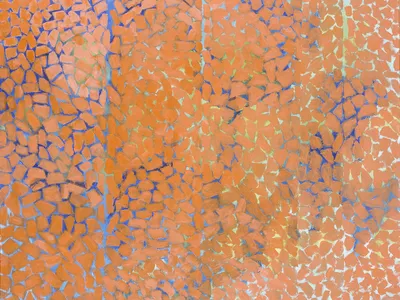 Alma Thomas, Autumn Leaves Fluttering in the Breeze, 1973, acrylic on canvas, 40 x 50 in., Smithsonian American Art Museum, Bequest of the artist, 1980.36.9