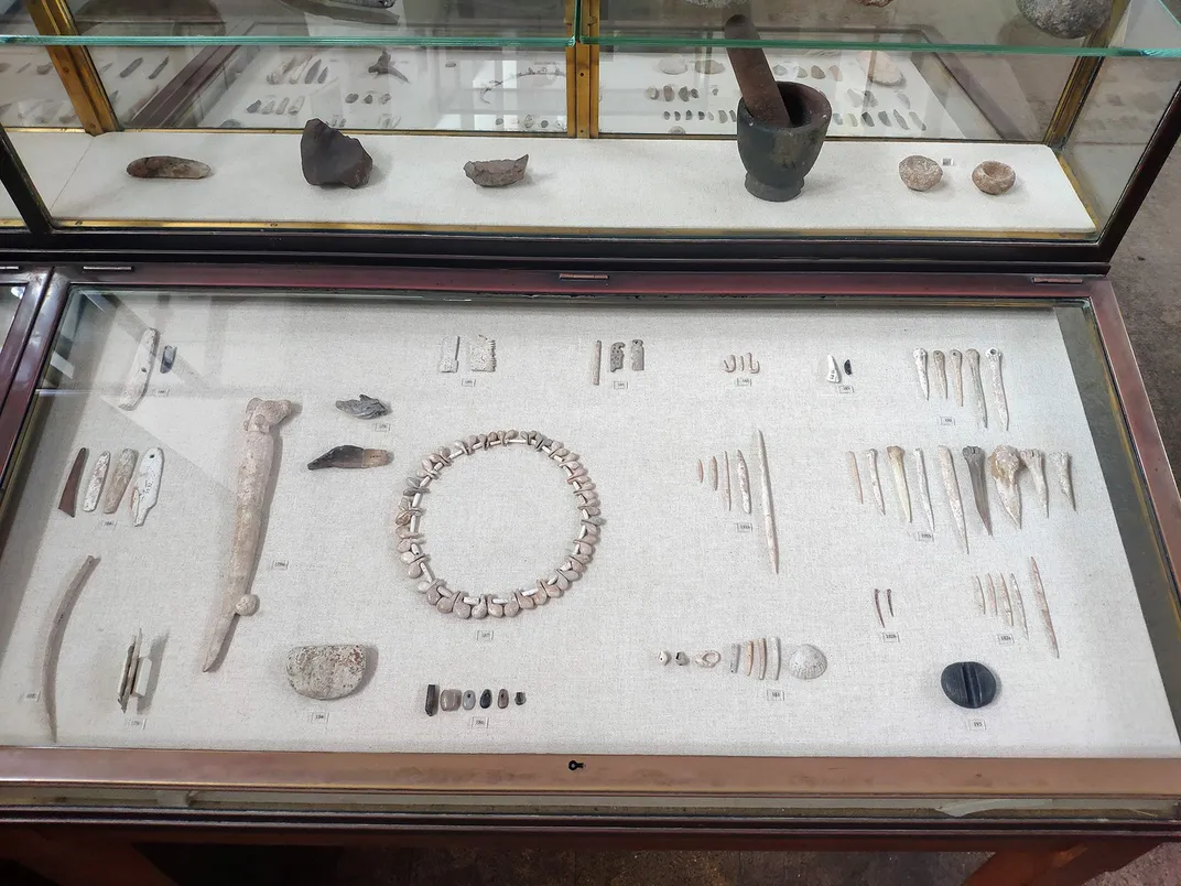 Stone Jewelry From Cave in Rockefeller Museum of Jerusalem