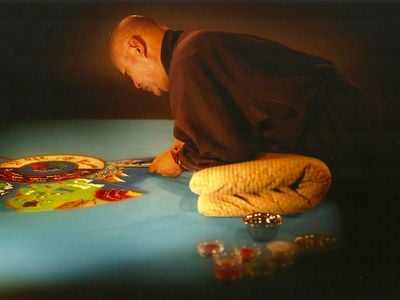 Losang Samten, a Tibetan American scholar and former Buddhist monk, will create, with the help of festivalgoers, a sand mandala.