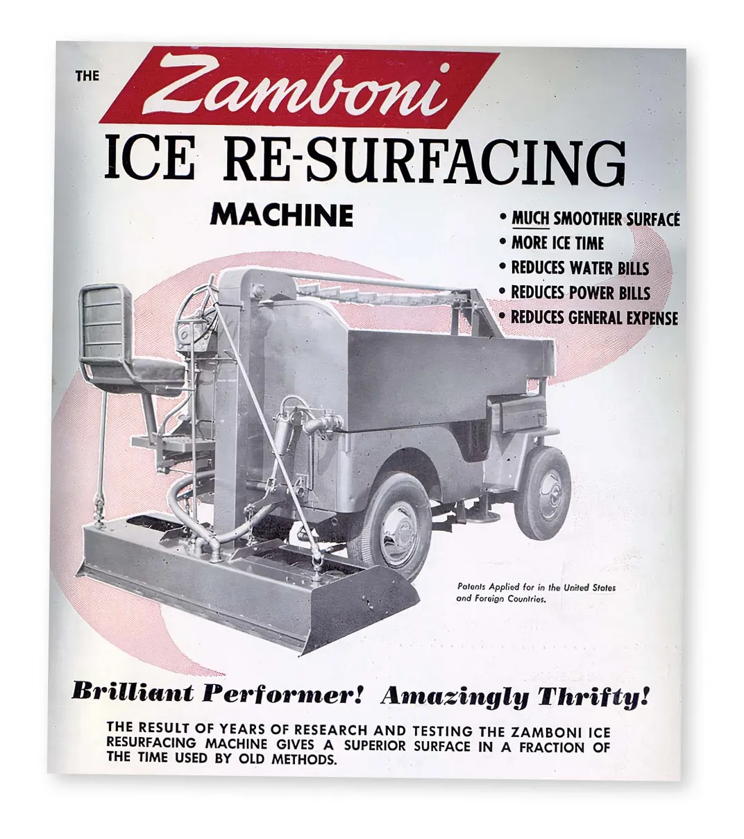 a vintag for a Zamboni ice resurfacer machine